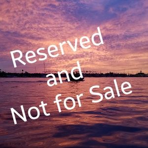 Reserved for Buyers and Not for Sale